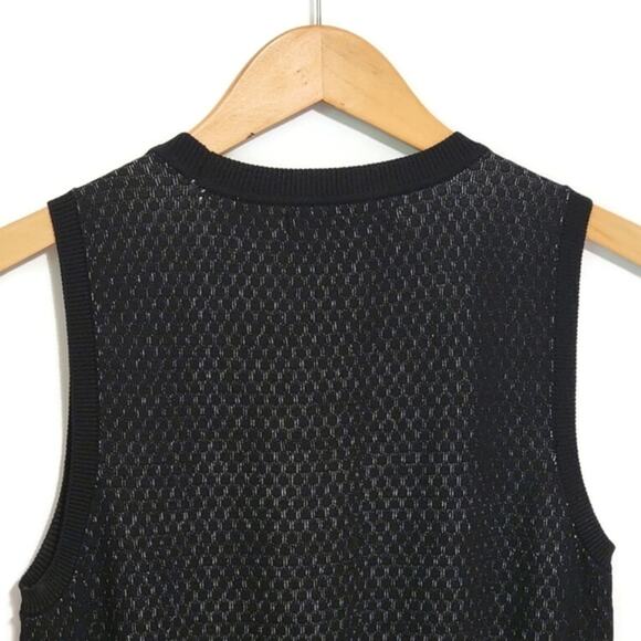 Rachel Roy Crewneck Sleeveless Black and White Knit Sweater Size M - Picture 8 of 12